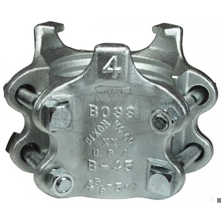 Dixon Boss 6-Bolt Clamp, 5-34/64 to 5-60/64 in Nominal, Iron Band, Domestic B49